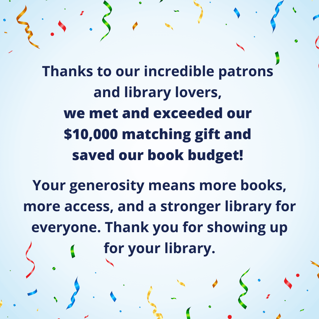 annual appeal reached our goal! 1 29 2026