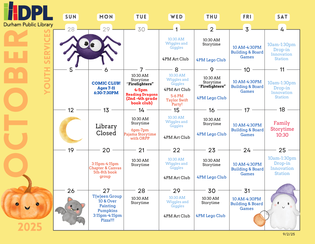 October 2025 calendar
